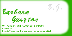 barbara gusztos business card